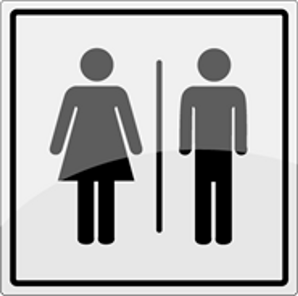 Toalettskilt Dame og Herre – 150 x 150 mm Syrefast Stål
