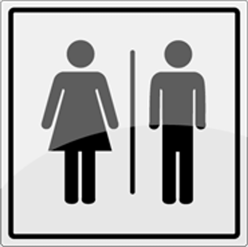Toalettskilt Dame og Herre - 150 x 150 mm Syrefast Stål