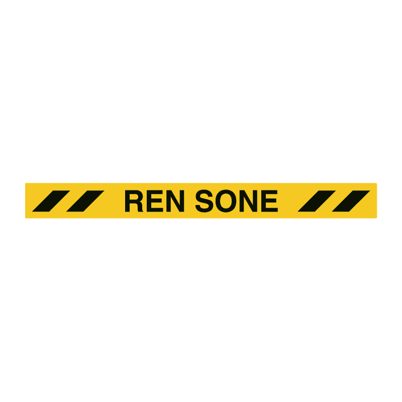 Ren sone gulvskilt - gulvtape 100 x 1000 mm