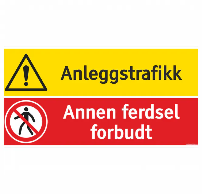 Hovedbilde Byggeplasskilt anleggstrafikk HMS 