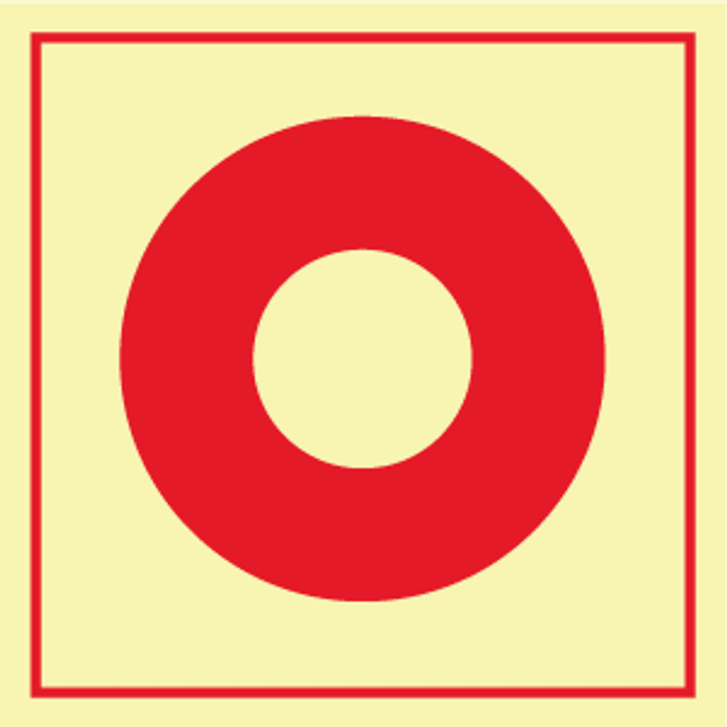 Alarm - brannskilt med symbol