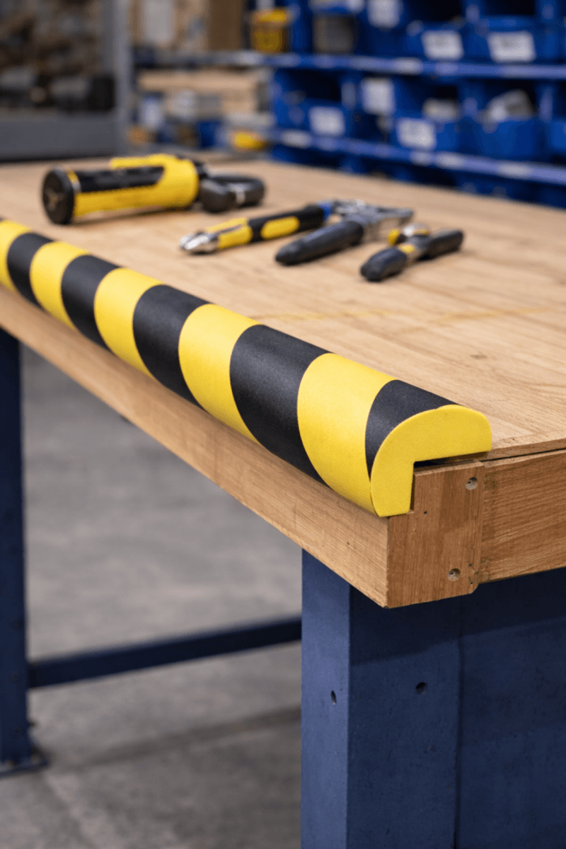 Hjørne- og Kantbeskytter Profil A - Gul/Svart - 1 meter