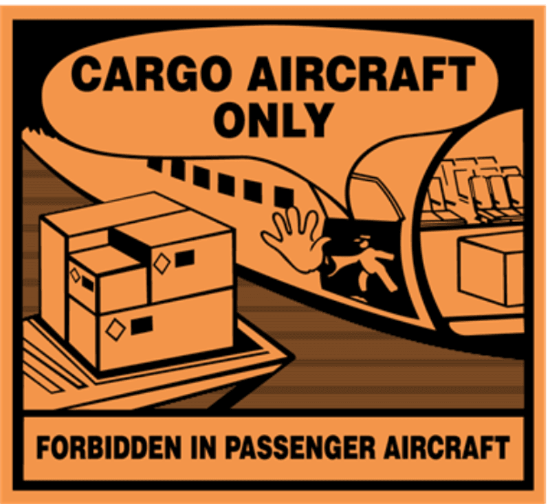 Etikett for Cargo Aircraft Only