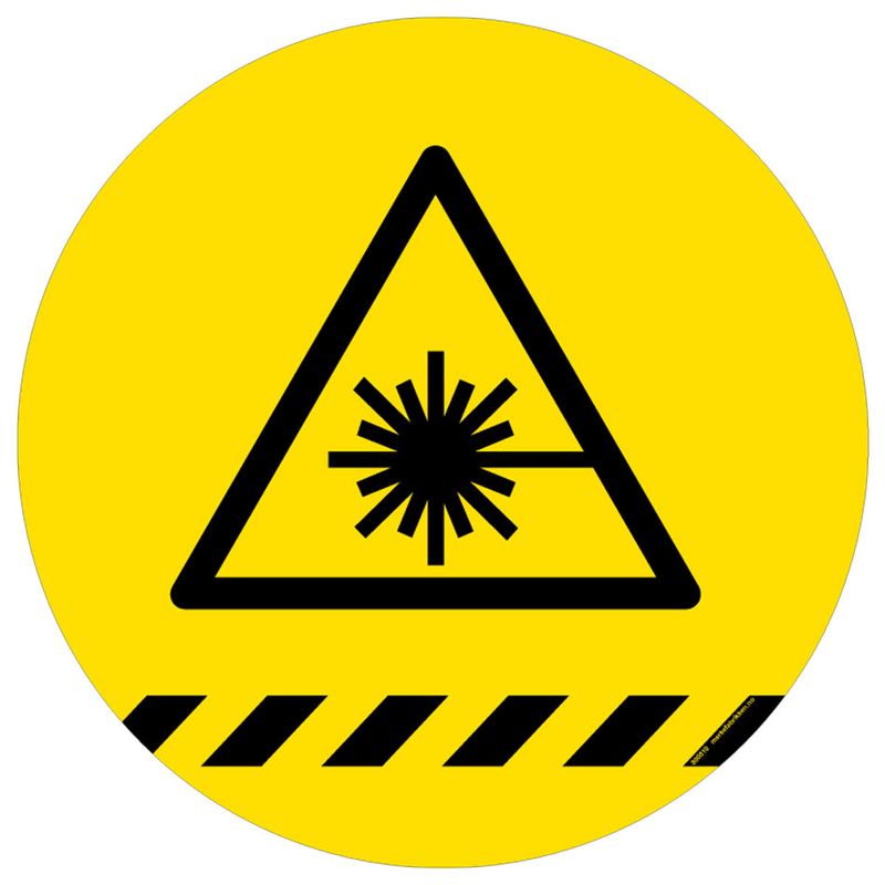 Laser fareskilt - gulvfolie Ø 250 mm