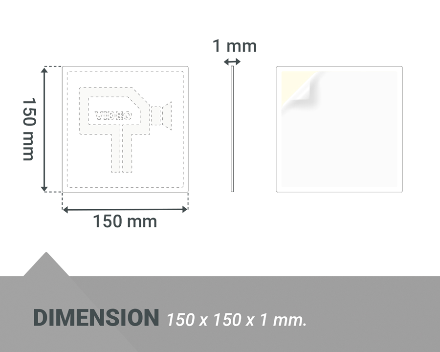 Kameraovervåkning Skilt – 150 x 150 mm i Rustfritt Stål