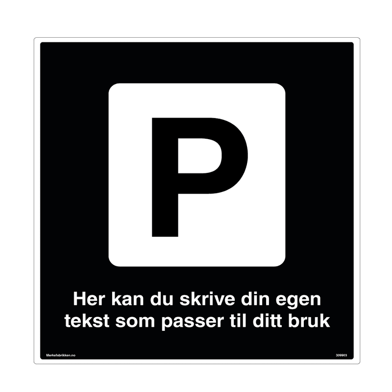 Privatrettslig skilt for borettslag med valgfri tekst