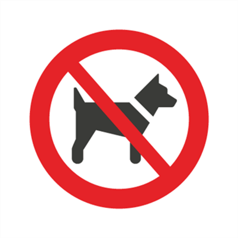 Hund forbudt - Forbudsskilt med symbol