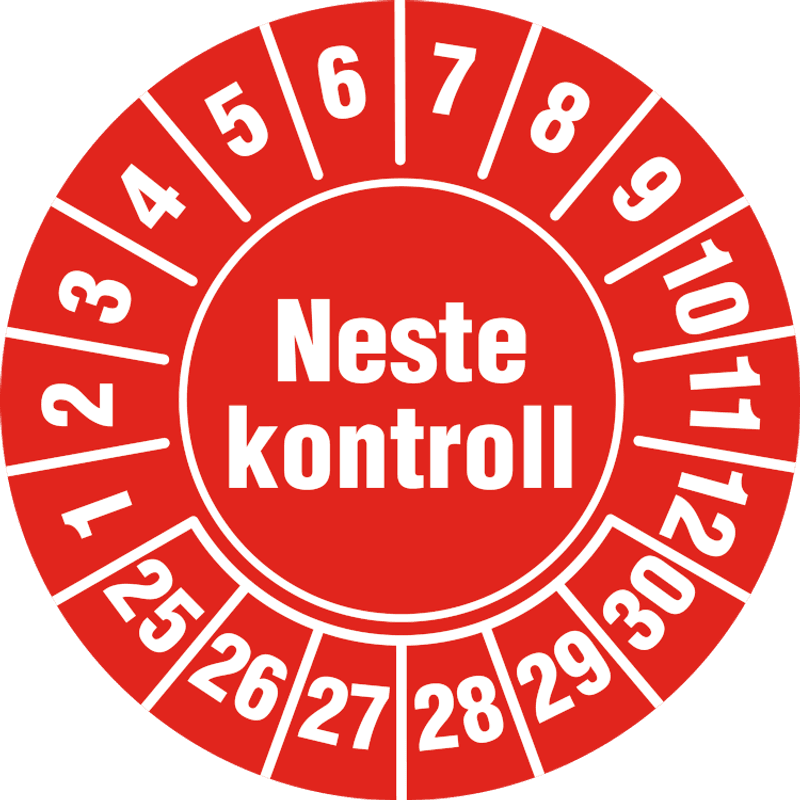 Neste Kontroll Kontrollmerke - Ø 30 mm (10 stk)