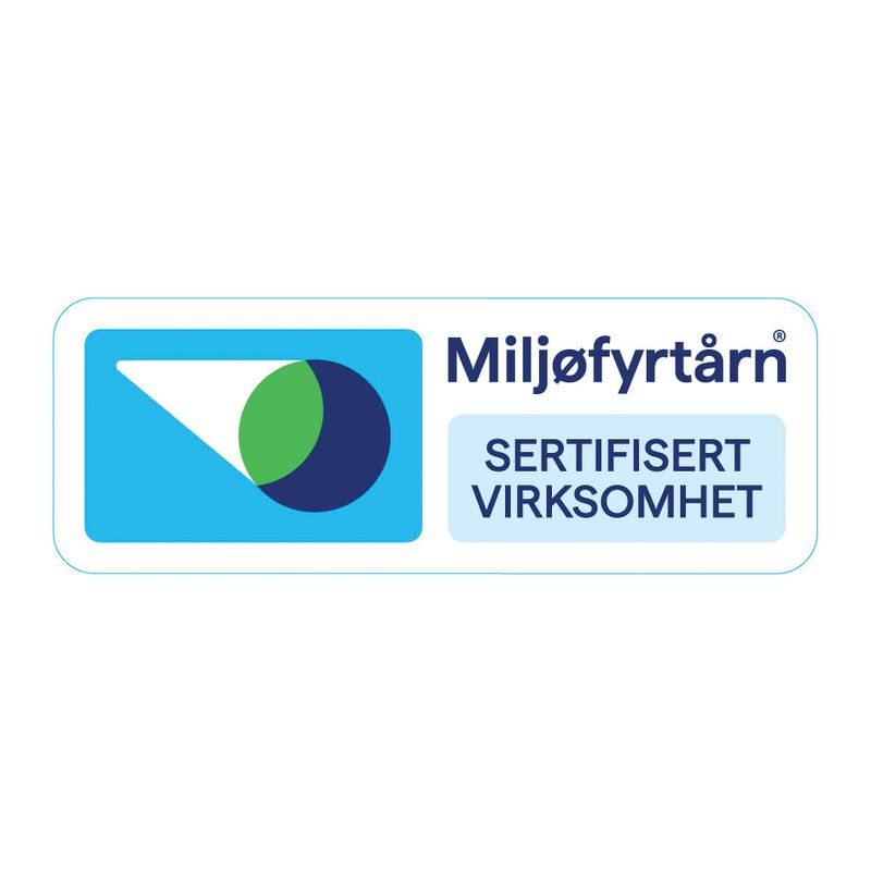 Miljøfyrtårn-klistremerke til bil – 2-pakning i refleksfolie