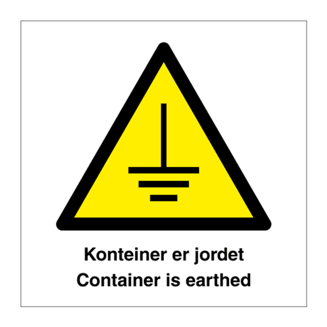 Hovedbilde Container er jordet skilt